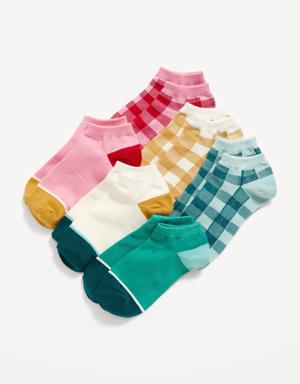 Old Navy Printed Ankle Socks 6-Pack for Girls multi