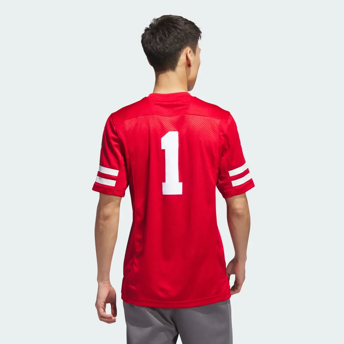 Adidas Nebraska Football Off-Field Home Jersey. 3