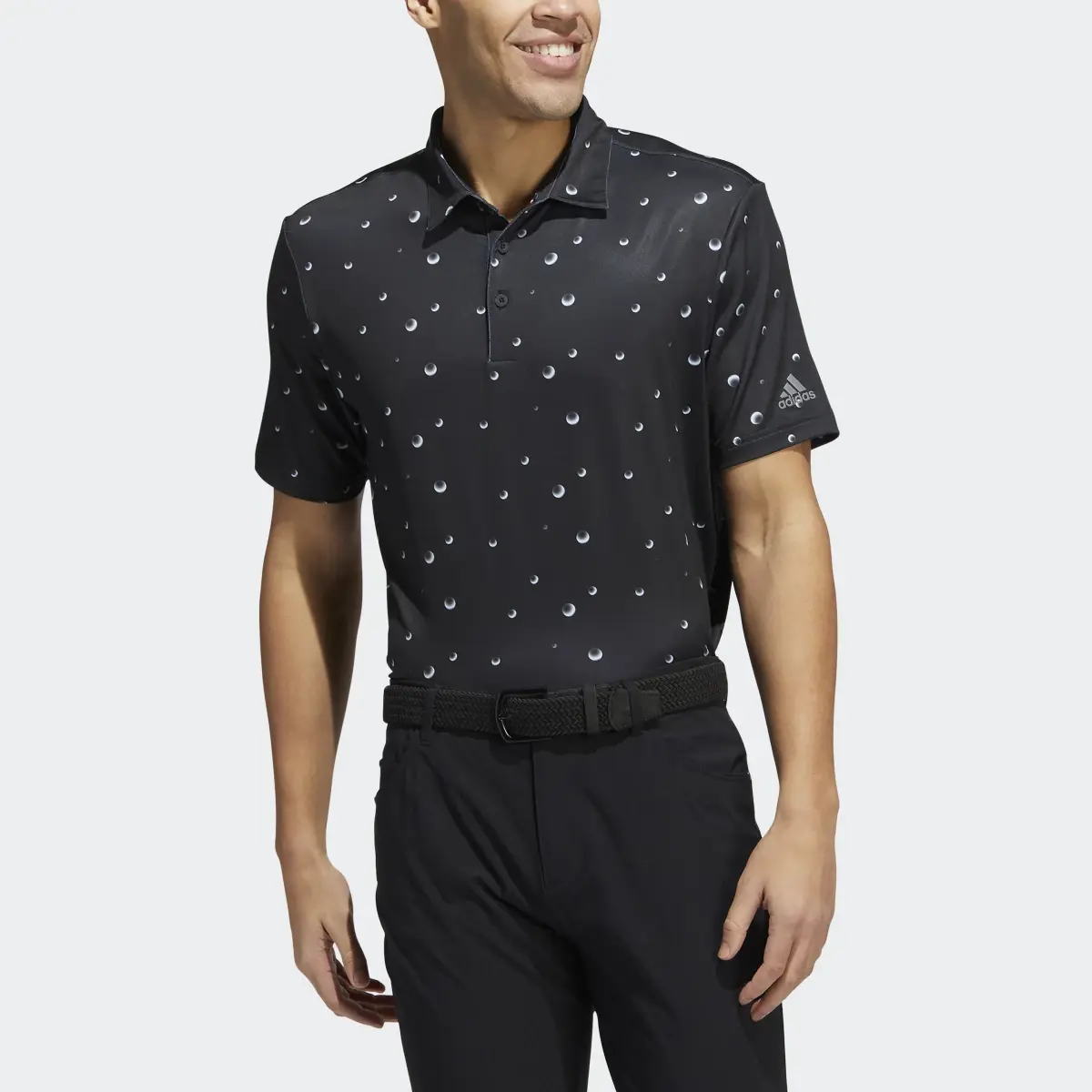 Adidas Ultimate365 Allover Print Golf Polo Shirt. 1