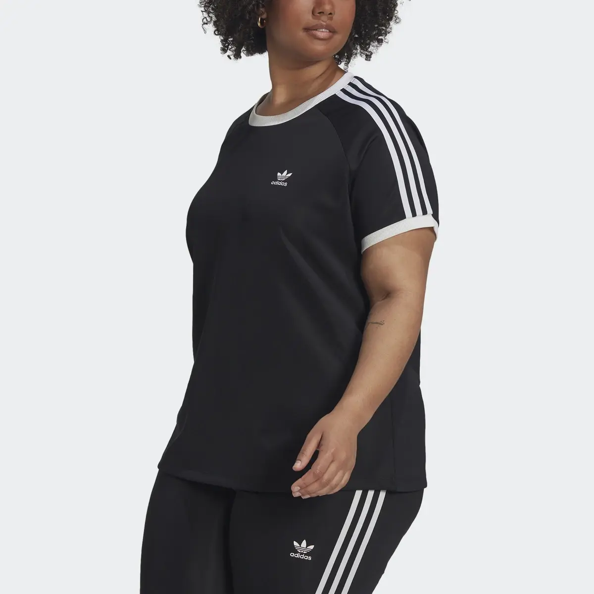 Adidas Adicolor Classics Slim 3-Stripes T-Shirt (Plus Size). 1