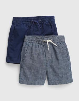 Toddler Easy Pull-On Shorts (2-Pack) blue