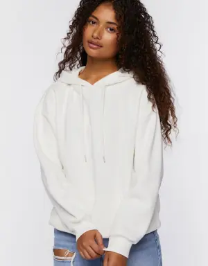 Forever 21 Studded Flame Cutout Hoodie Cream/Silver