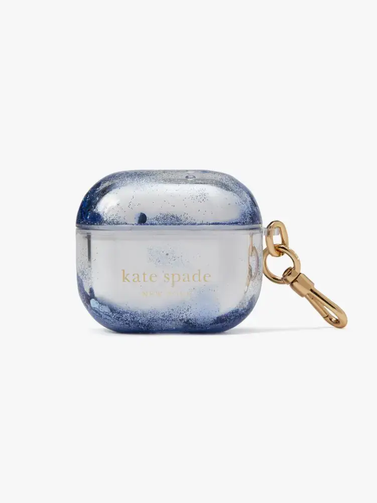 Kate Spade Patio Tile Liquid Glitter Airpods Case. 1