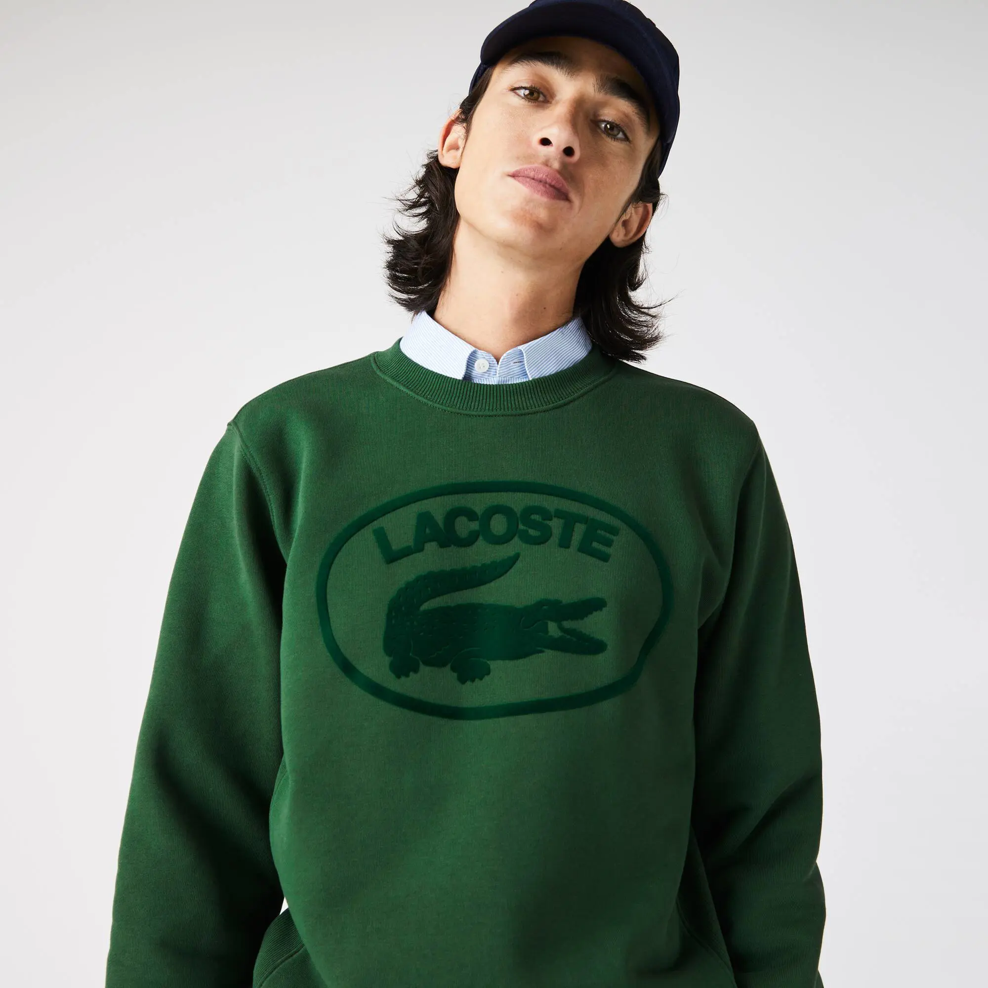 Lacoste Men's Lacoste Relaxed Fit Organic Cotton Sweatshirt. 1