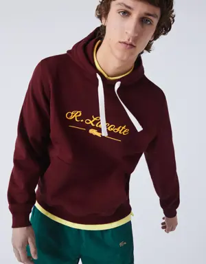 Lacoste Men’s Embroidered Lettering Hooded Cotton Fleece Sweatshirt