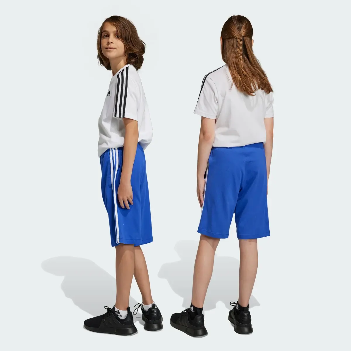 Adidas Essentials 3-Stripes Knit Shorts. 2