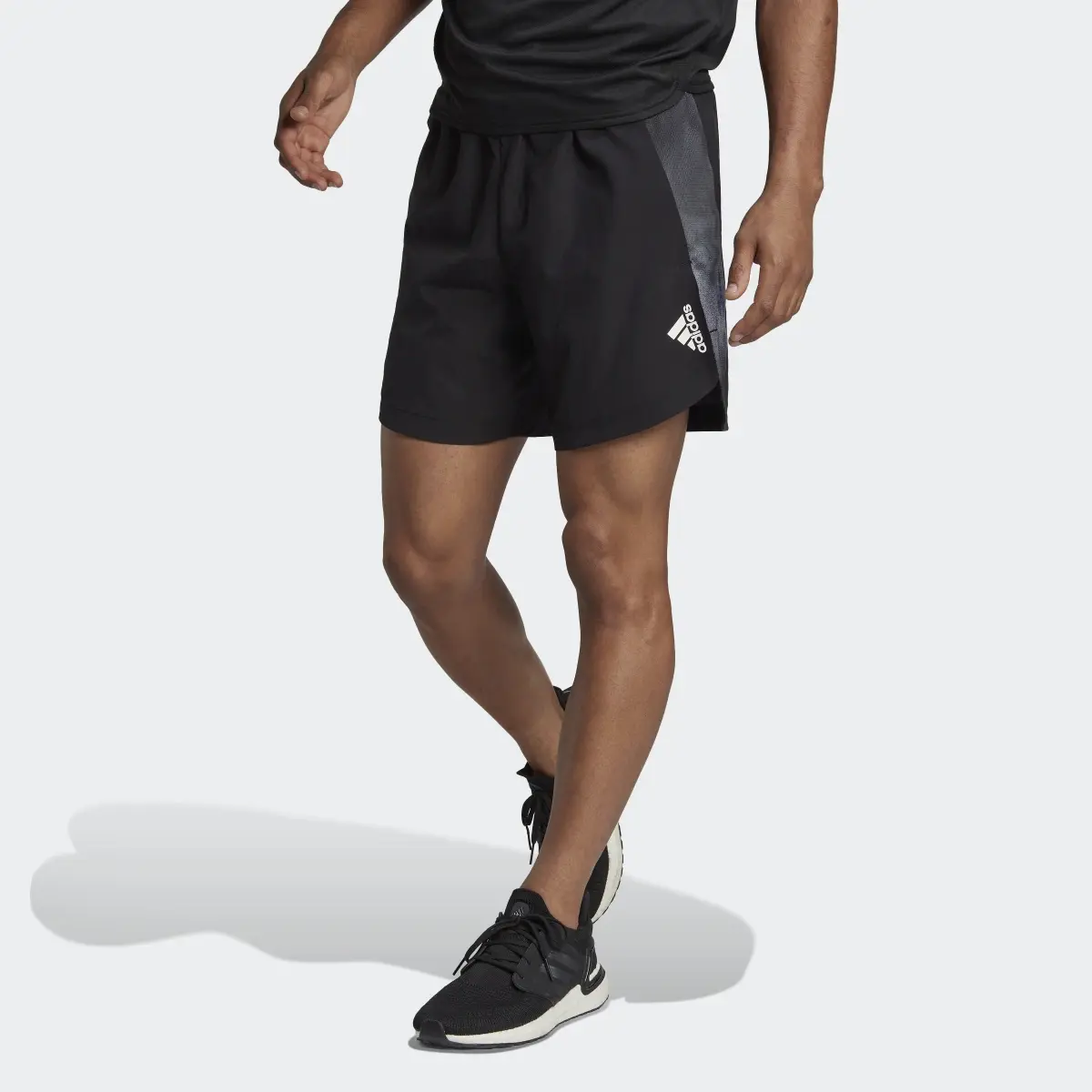 Adidas Designed for Movement AEROREADY HIIT Graphic Training Shorts. 1