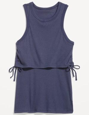 Old Navy Maternity EveryWear Sleeveless Tie-Side Nursing Top blue