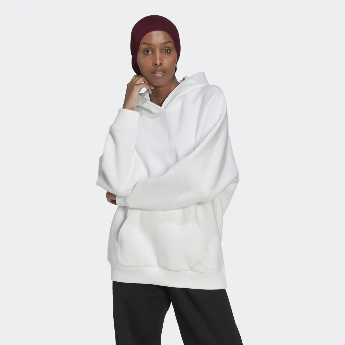 Adidas ALL SZN Fleece Boyfriend Hoodie. 2