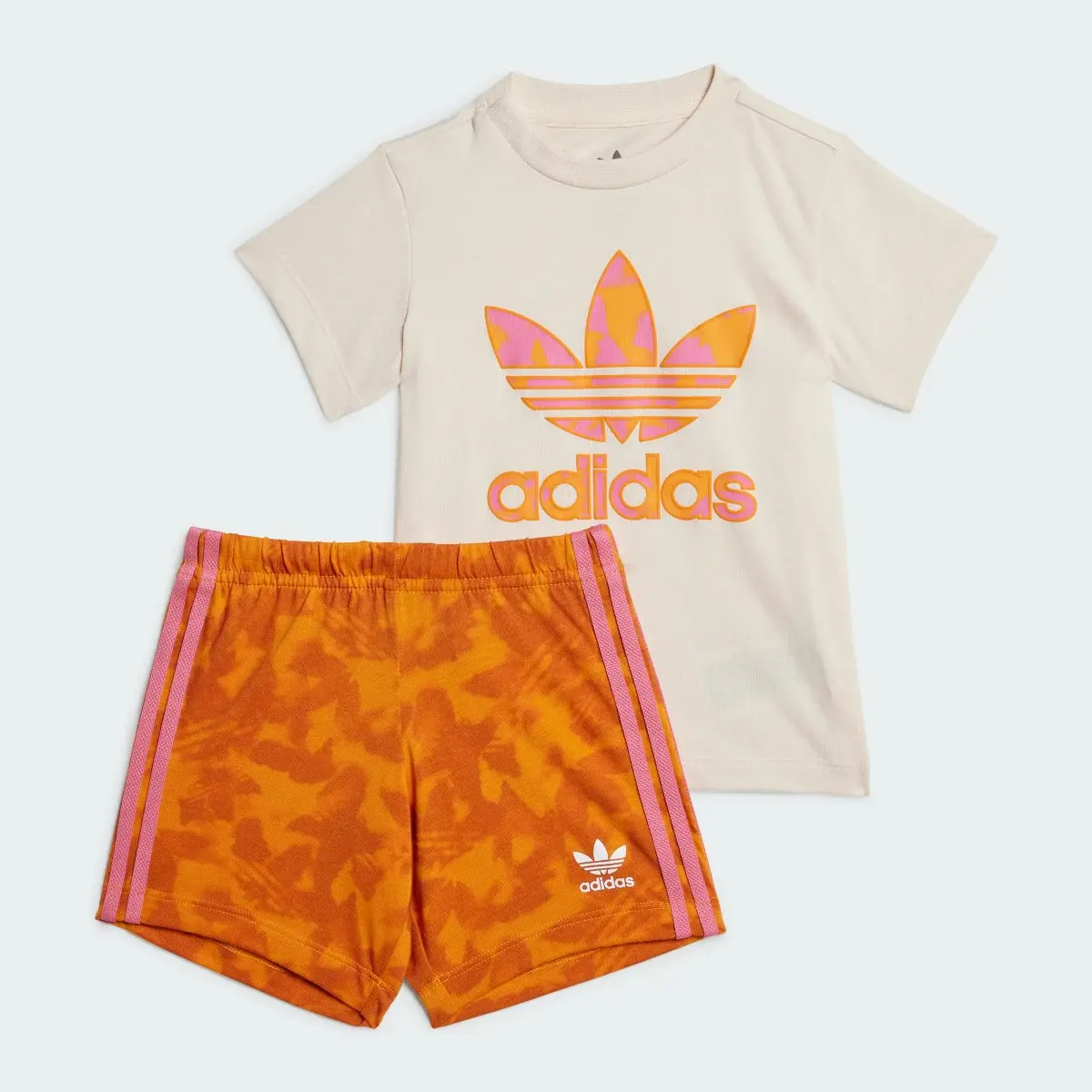 Adidas Summer Allover Print Short Tee Set. 2