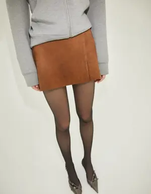 Suede mini-skirt