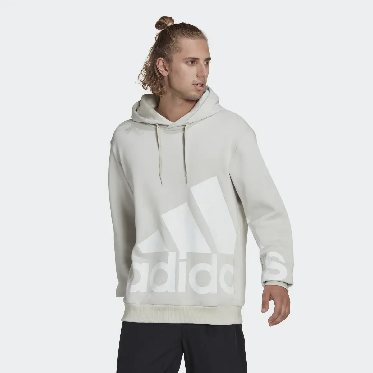 Adidas Sweat-shirt à capuche en molleton avec grand logo Essentials. 2