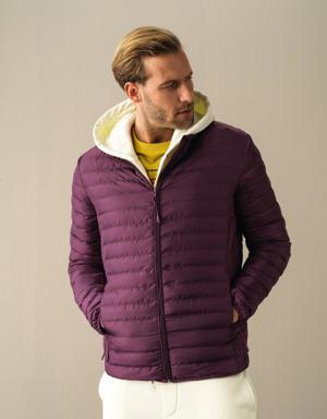 Dik Yaka Regular Fit Şişme Mont