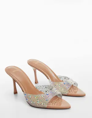 Glitter high-heeled sandals