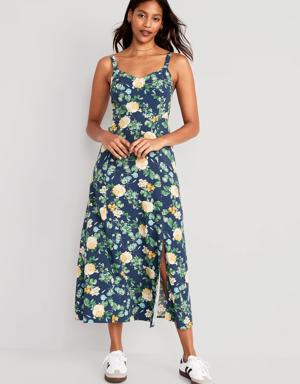 Floral Maxi Slip Dress for Women blue