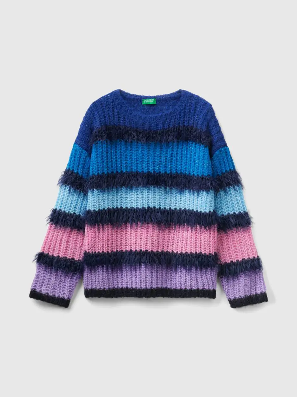Benetton striped sweater with lurex. 1