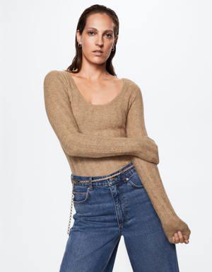 Textured knit sweater