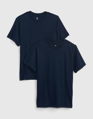 Kids Organic Cotton Undershirt (2-Pack) blue