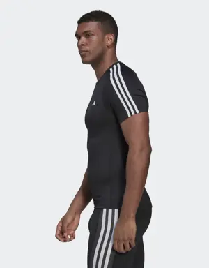 Adidas T-shirt da allenamento Techfit 3-Stripes. 3 Adidas T-shirt da allenamento Techfit 3-Stripes. 3