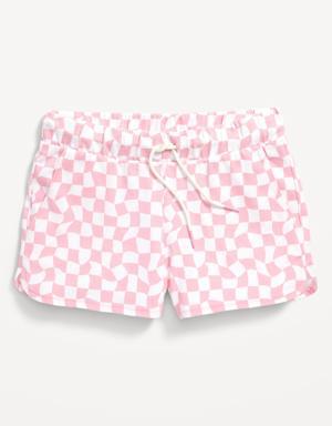 Printed Dolphin-Hem Cheer Shorts for Girls pink