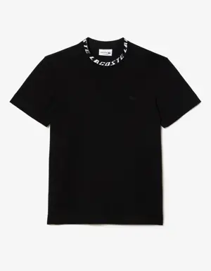 T-shirt da uomo con collo con logo regular fit Lacoste