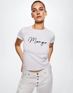 Mango Logo cotton T-shirt