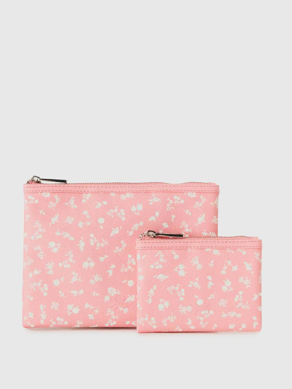 Benetton two pink floral patterned bags. 1