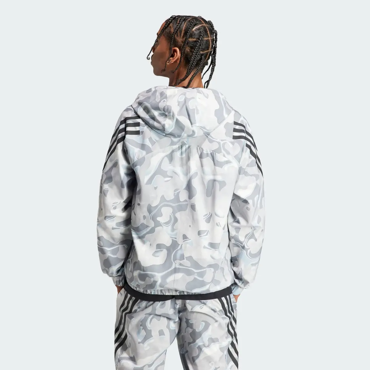 Adidas Future Icons Allover Print Full-Zip Kapüşonlu Üst. 3