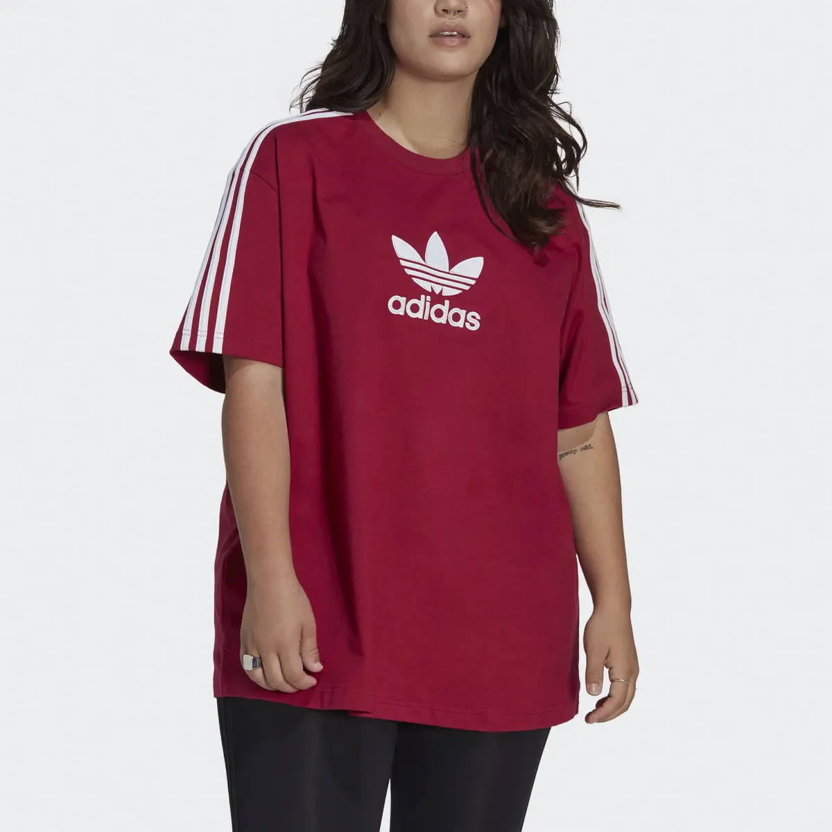 Adidas Centre Stage Tee (Plus Size). 1