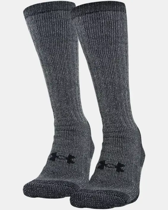 Under Armour Unisex UA Charged Wool Boot Socks - 2-Pack. 1