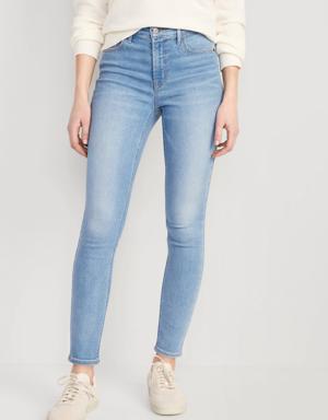 High-Waisted Rockstar Super-Skinny Jeans blue