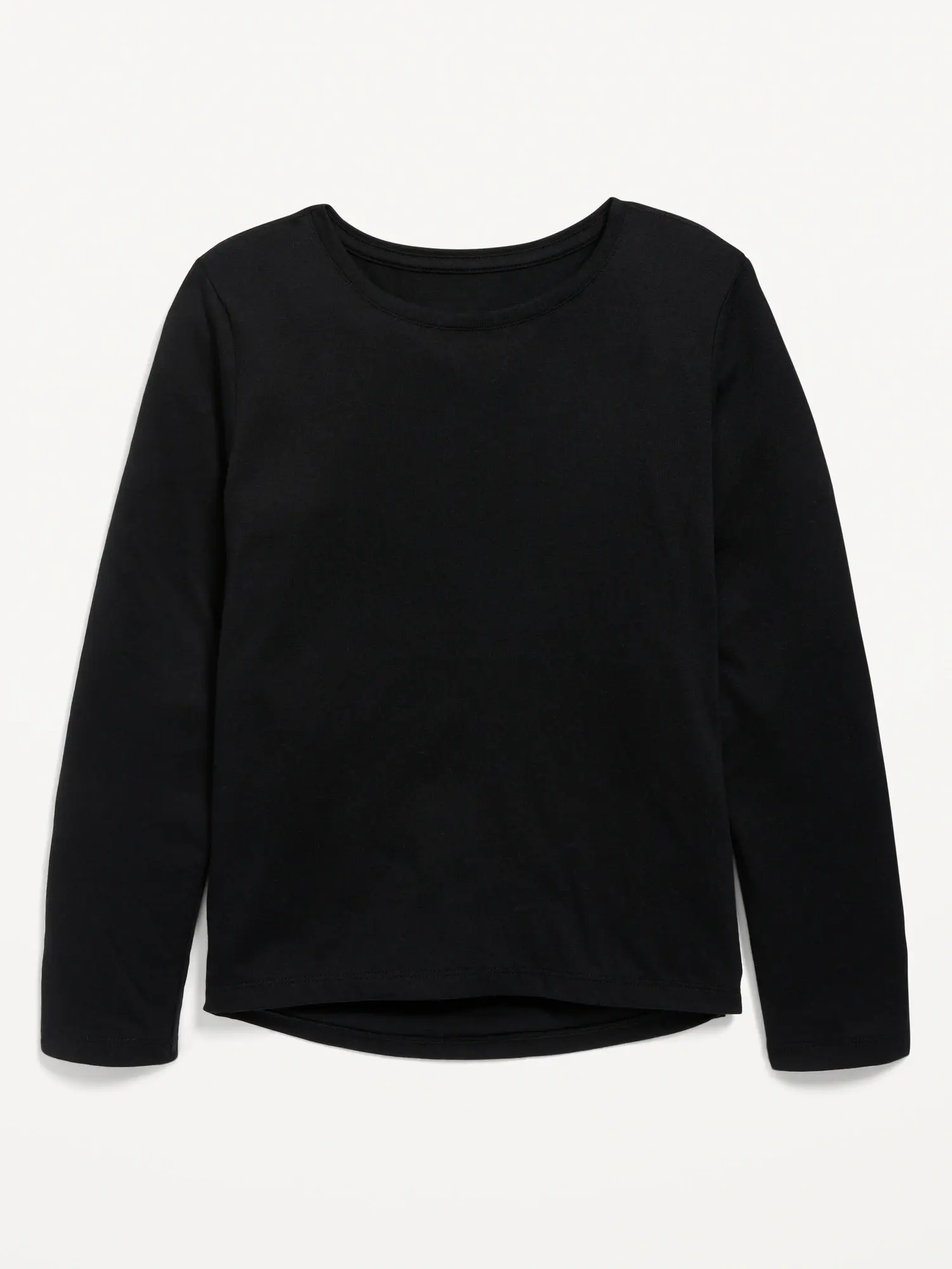 Old Navy Softest Long-Sleeve T-Shirt for Girls black. 1