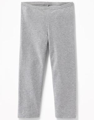 Short Crop Jersey Leggings for Girls gray