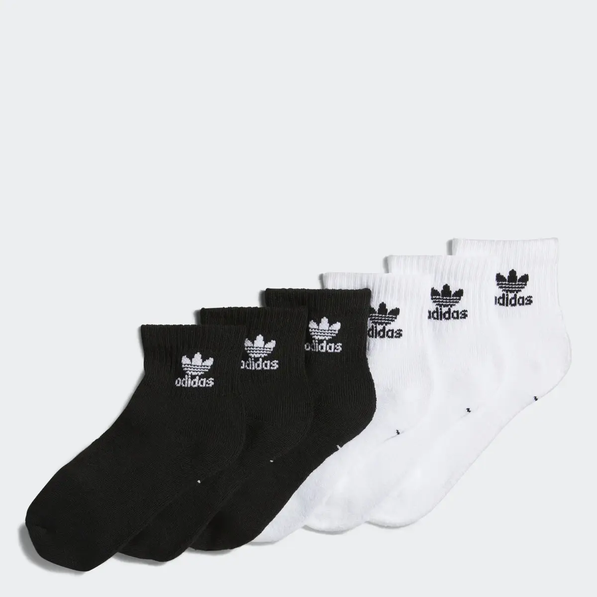 Adidas Trefoil Quarter Socks 6 Pairs. 1