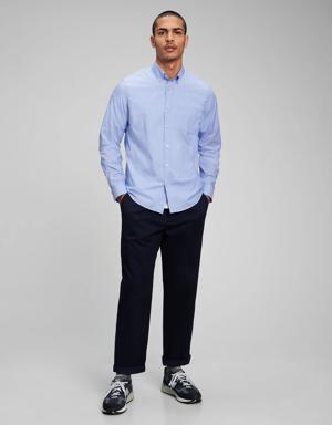 Gap All-Day Poplin Shirt in Untucked Fit blue