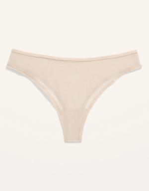 Mesh Thong Underwear for Women beige