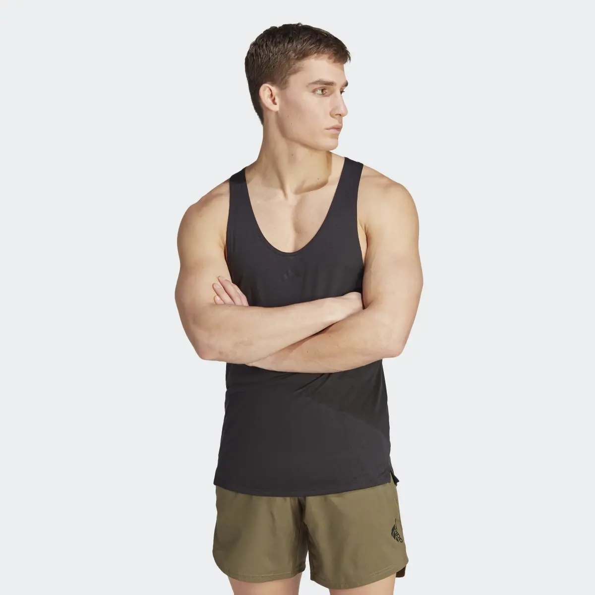 Adidas Camiseta sin mangas Workout Stringer. 2