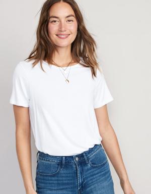 Old Navy Luxe Crew-Neck T-Shirt white