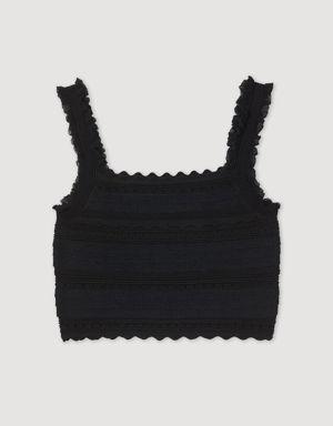 Knit crop top Select a size and