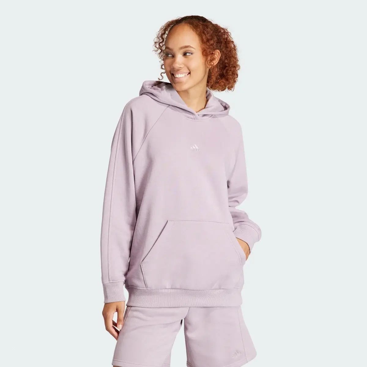 Adidas ALL SZN Fleece Boyfriend Hoodie. 2