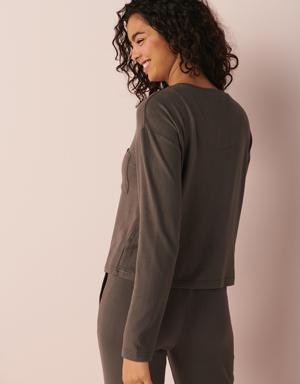 Recycled Fibers Long Sleeve Shirt with Buttons