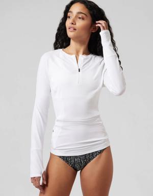 Athleta Pacifica Illume UPF Fitted Top white