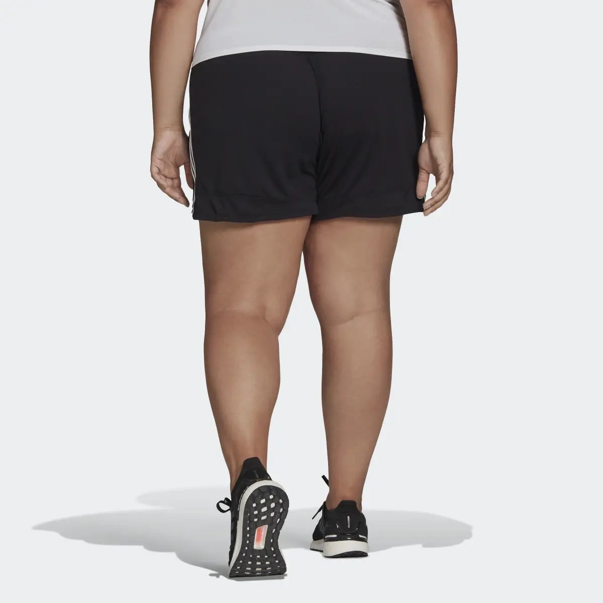 Adidas Pacer 3-Stripes Knit Shorts (Plus Size). 2
