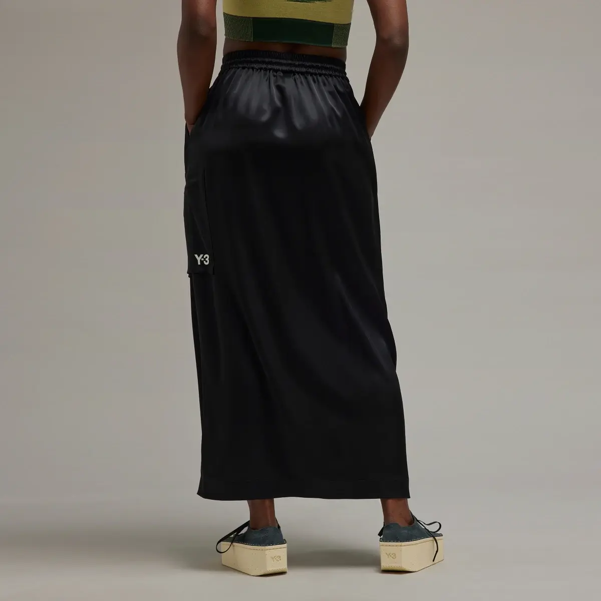 Adidas Y-3 Tech Silk Skirt. 3