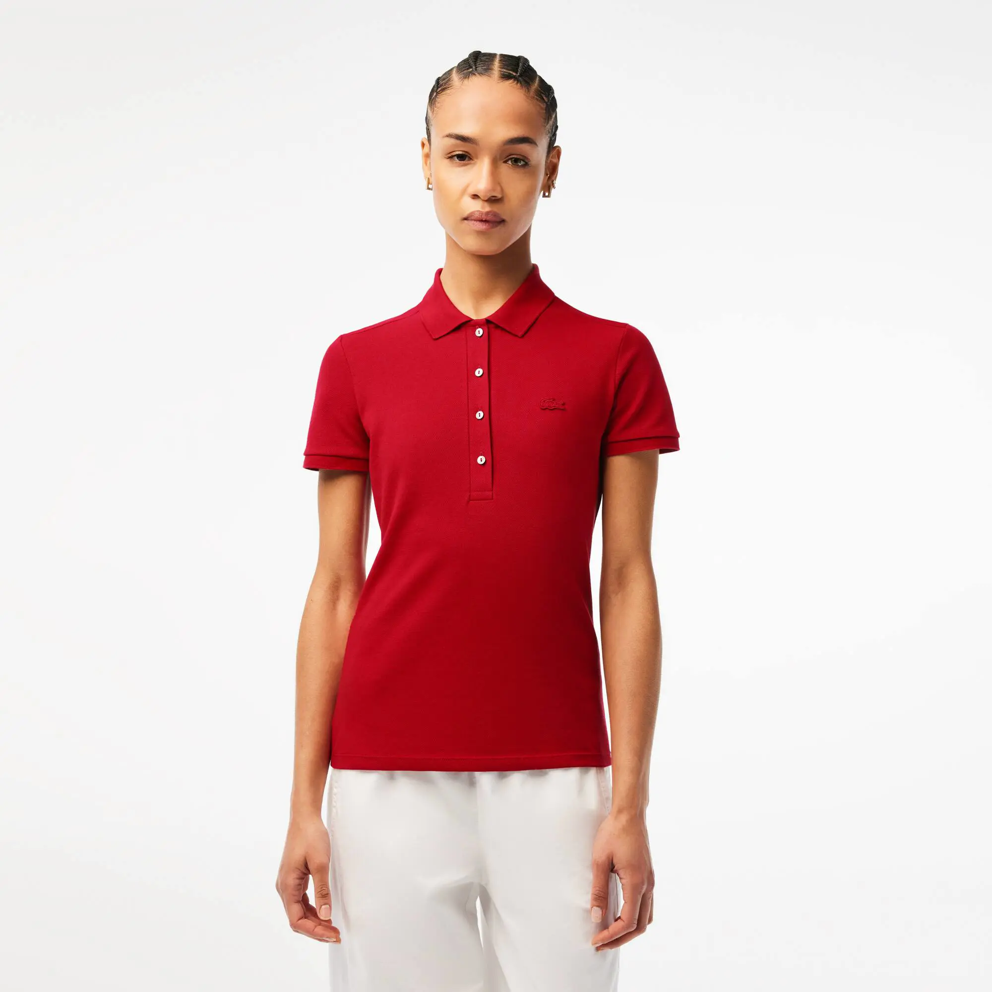 Lacoste Women's Lacoste Slim fit Stretch Cotton Piqué Polo Shirt. 1