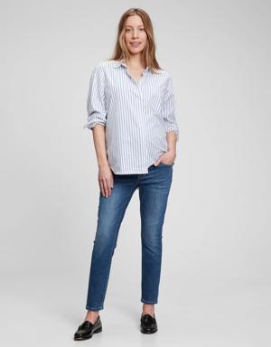 Maternity True Waistband Full Panel True Skinny Jeans blue