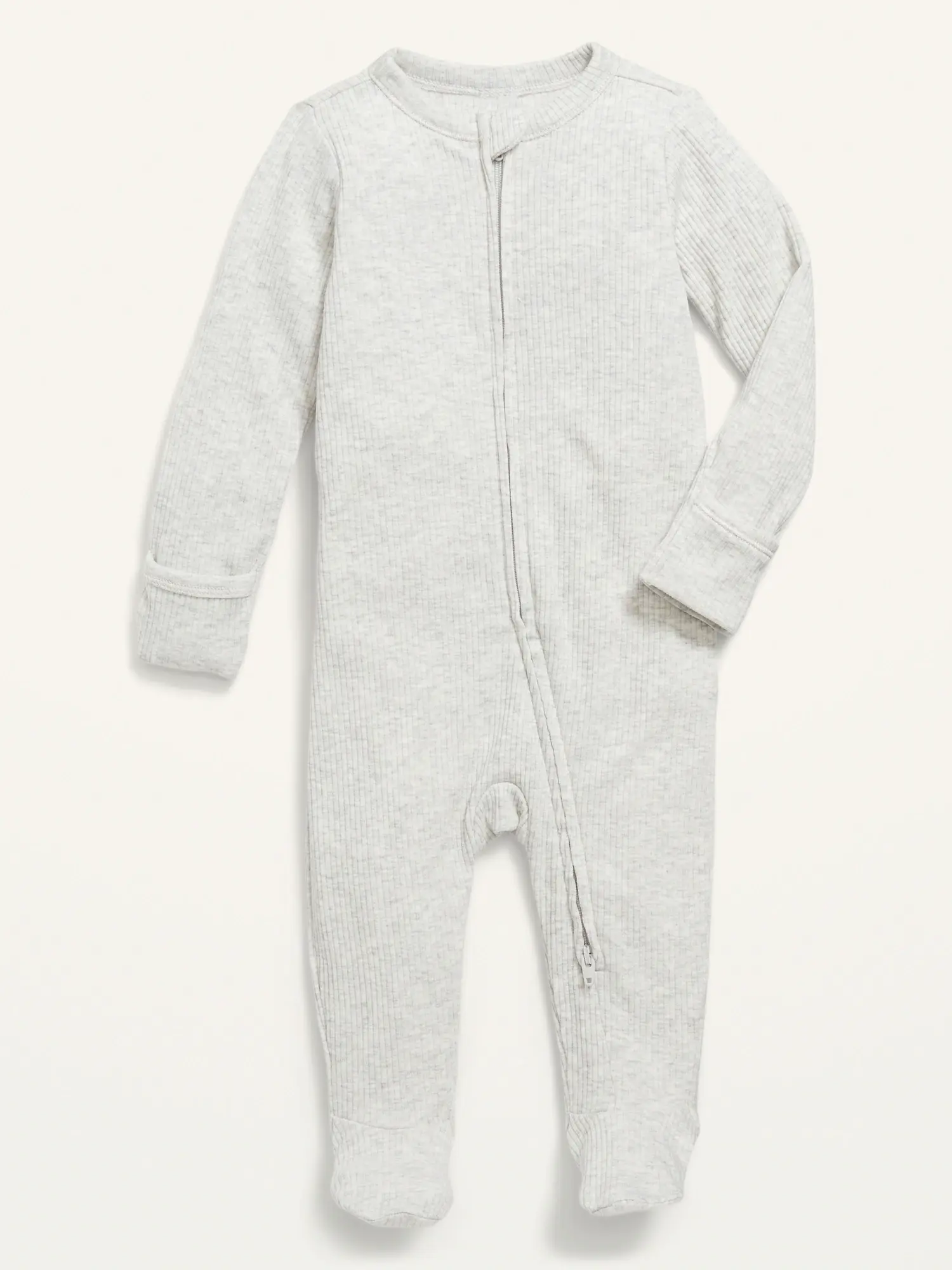 Old Navy Unisex 2-Way-Zip Sleep & Play Footed One-Piece for Baby gray. 1