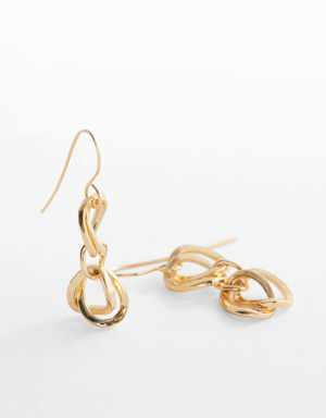 Intertwined hoop earrings