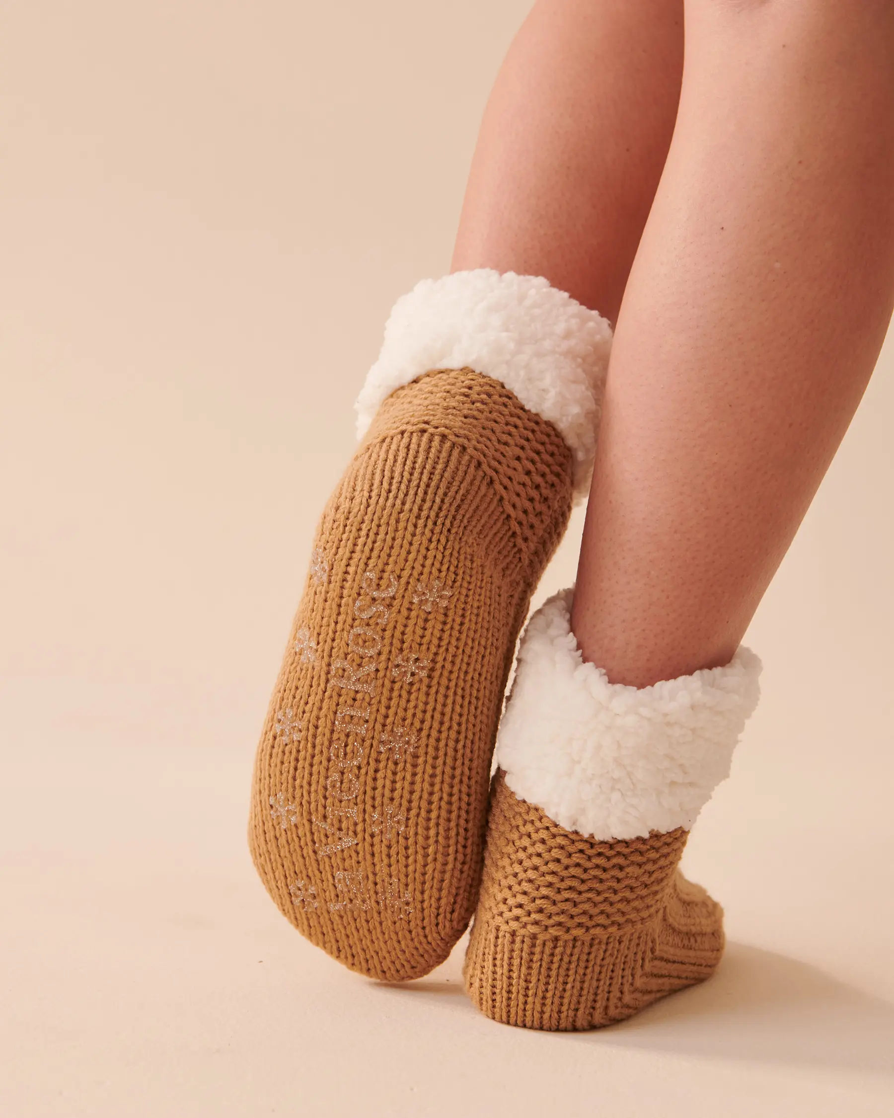 La Vie en Rose Knit and Sherpa Socks. 2