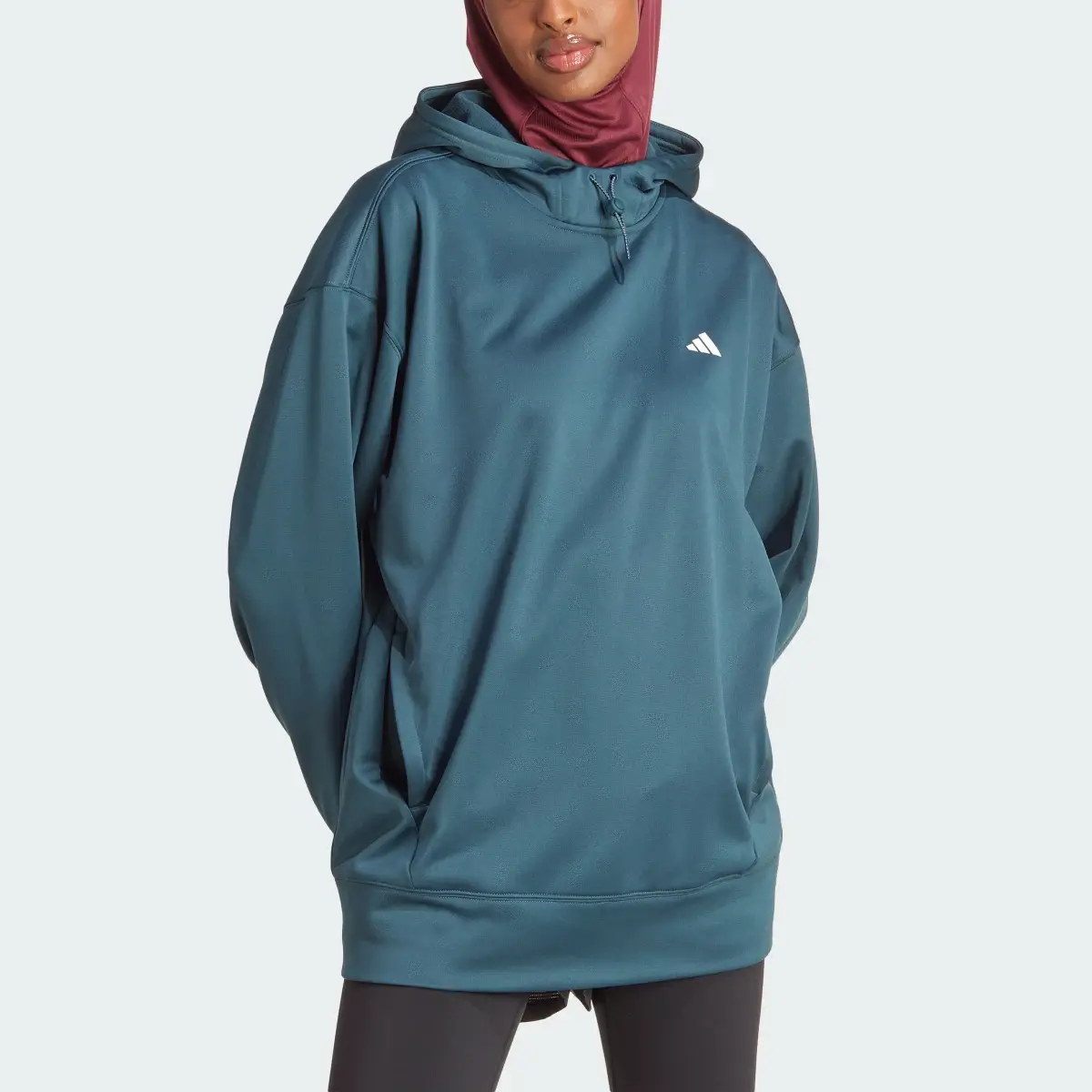 Adidas Aeroready Game and Go Fleece Hoodie. 1